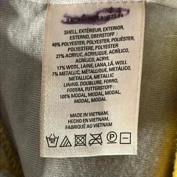 Anthropologie Saturday Sunday Zipper Floral Abstract Print Poncho Size X… - Picture 6 of 8